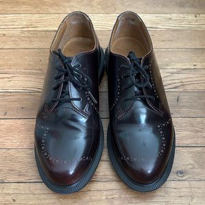 Dr. Martens Charlotte Oxford Etched Brogue Arcadia Bordeaux Women's Size 8 US